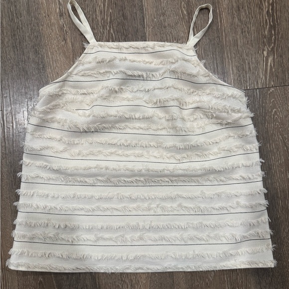 Anthropologie Tops - Anthropologie Maeve Cream Fringe Camisole
